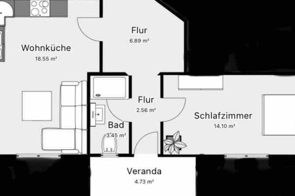 Schoenes 2 Zimmer Apartment An Der Stadt Grenze Mit Klimaanlage Blankenfelde-Mahlow Exterior foto